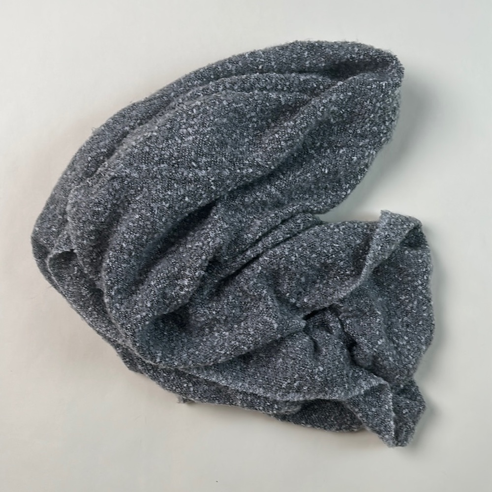 Incredibly soft grey and white knit infinity scarf